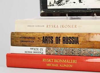 PARTI RYSK KONSTLITTERATUR, 5 delar, bl a "Ryska Ikoner", Helge Kjellin, Stockholm 1956.