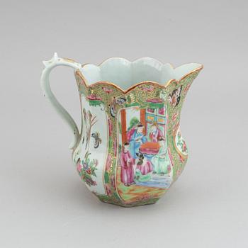 A Canton famille rose porcelain jug, China, 19th century.