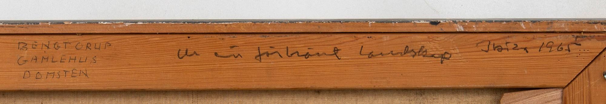 Bengt Orup, Olja på duk, signerad, 1965.