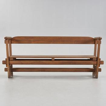 Axel Einar Hjorth, a stained pine sofa, 'Skoga', Nordiska Kompaniet, Sweden 1930's.