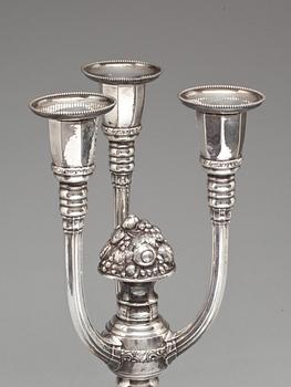 KANDELABER, silver 835/1000, Köpenhamn, Danmark, 1928.
