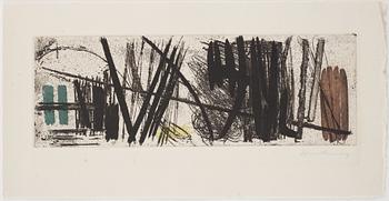 HANS HARTUNG, etching with acquatint, signed.