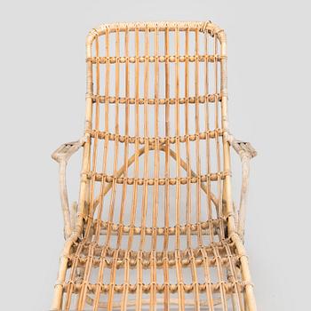 Aino Aalto, trädgårdsstol / solstol, modell 374, återförsäljare Artek, 1957.