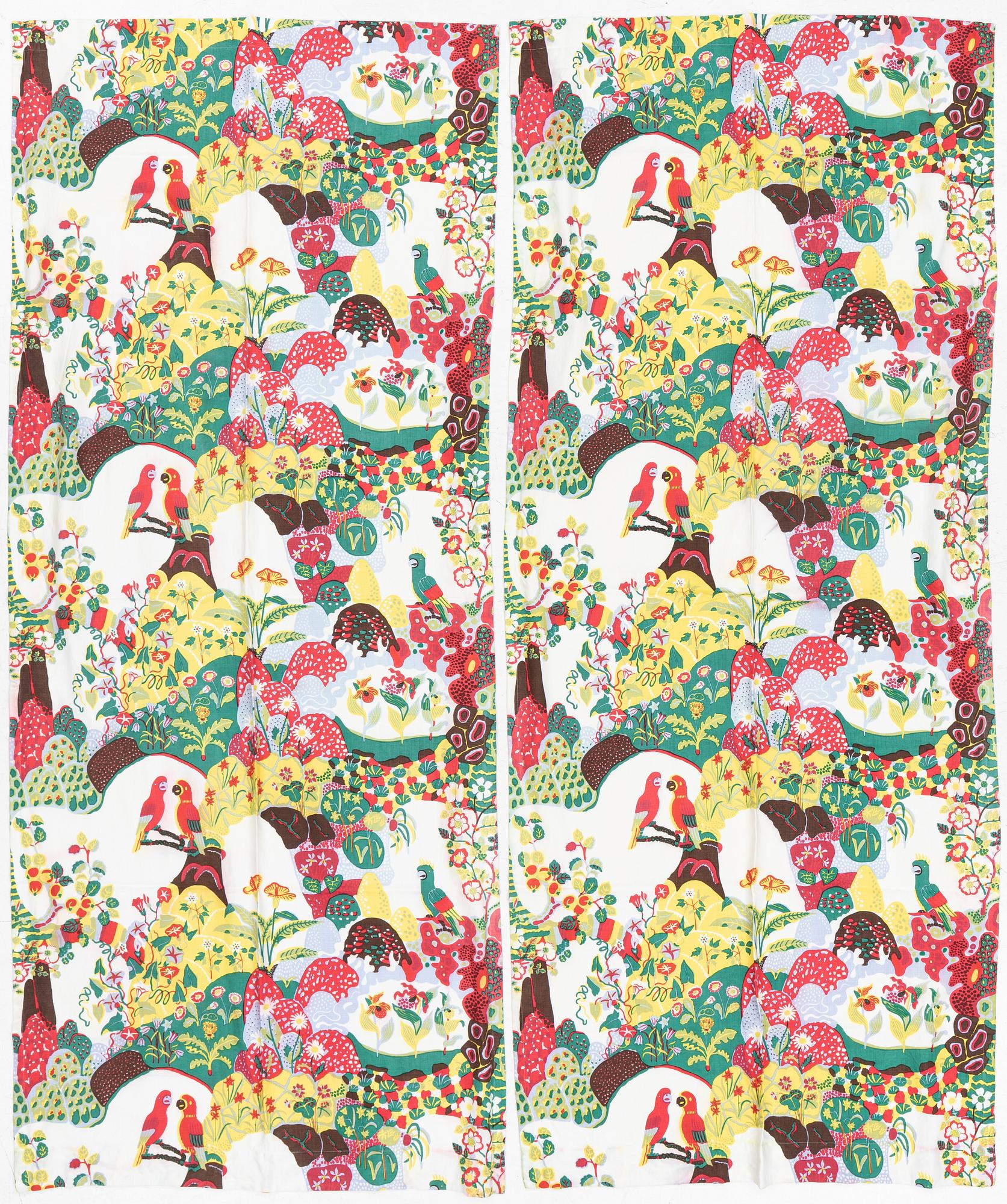 Josef Frank, curtains, a pair, "Himalaya", Svenskt Tenn.