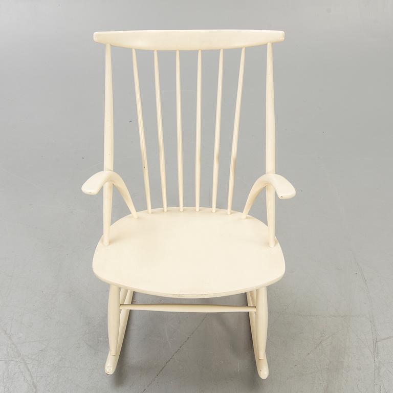 Illum Wikkelsö, rocking chair, for N Eilsersen, Denmark, 1950s-60s.