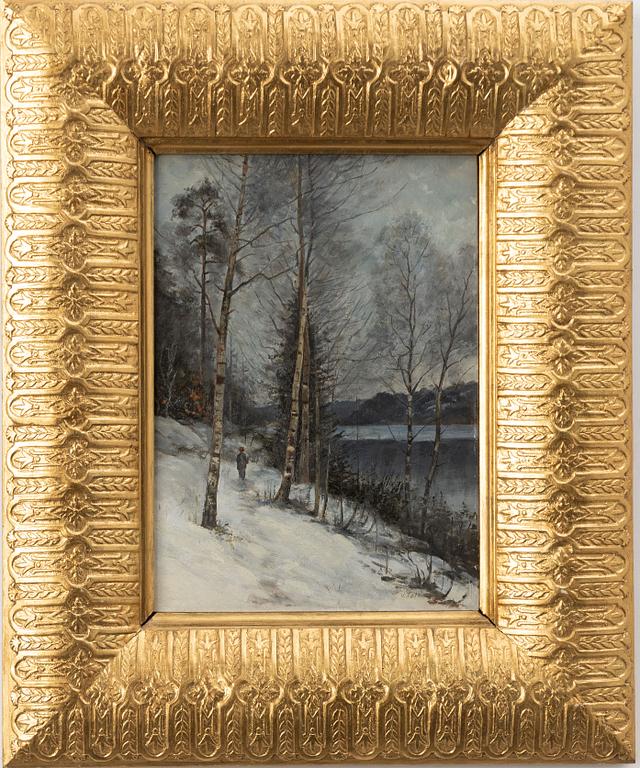 Unknown artist, 19th century. Winter Promenade.