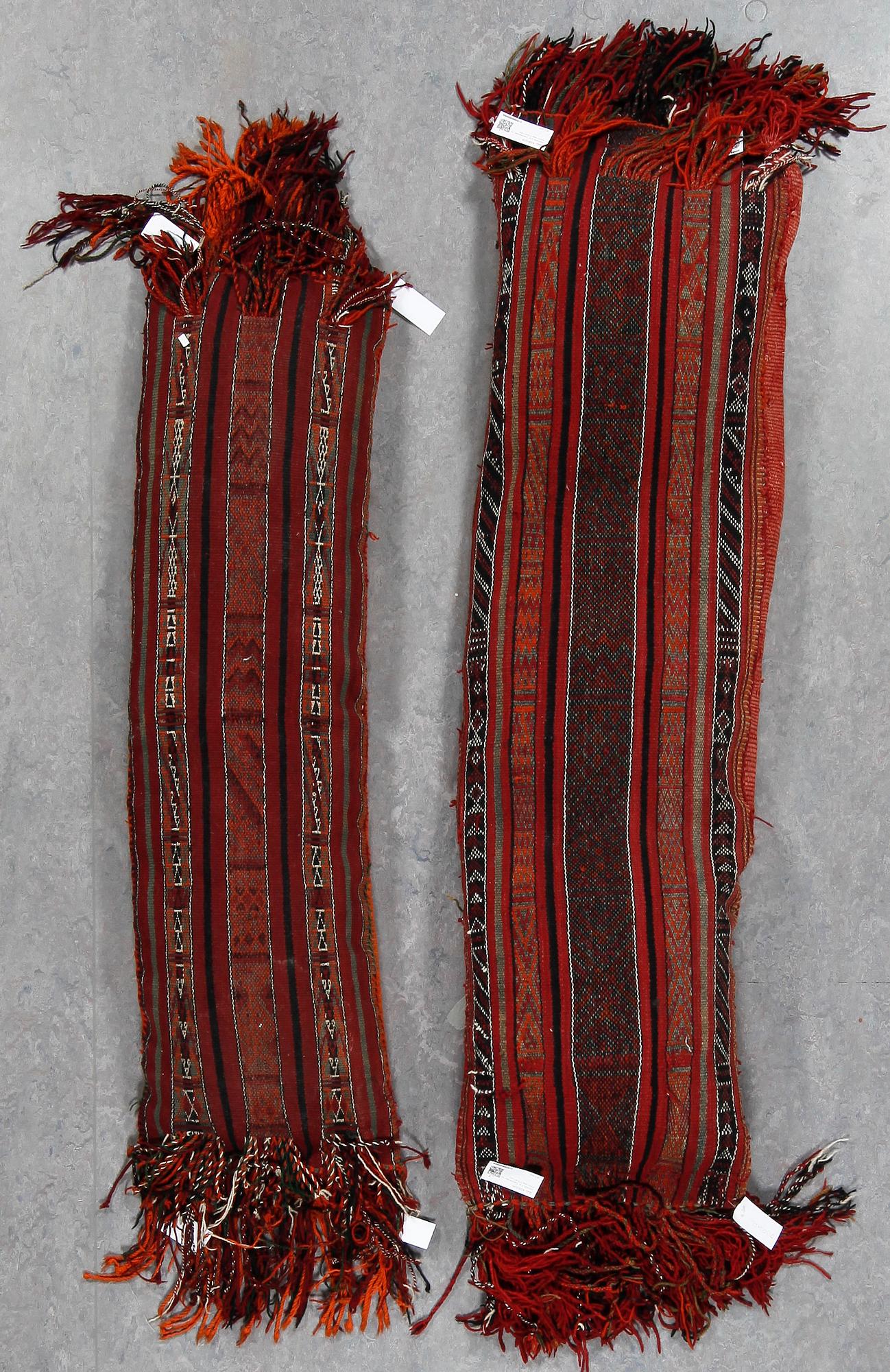 KUDDAR, 2 st, Tukmenska, ca 150x37 resp 173x47 cm.