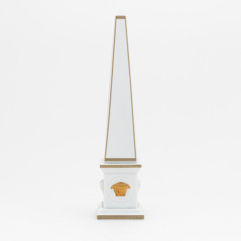 Versace, a porcelain obelisk, 'Gorgona' for Rosenthal.
