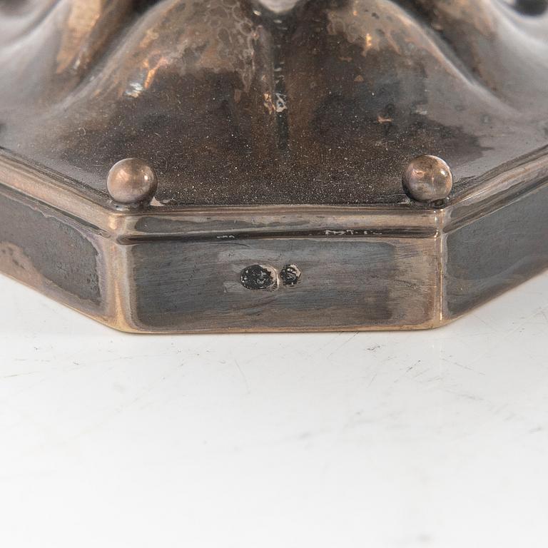 Johan Rohde, Bowl on foot, silver, Georg Jensen, Denmark, early 20th century.