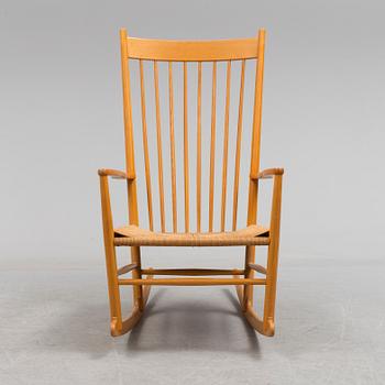 A 'J16' rocking chair by Hans J Wegner, F.D.B Møbler, Denmark.