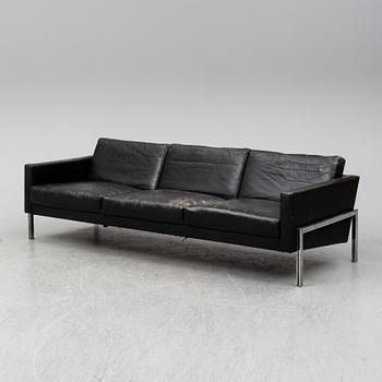 A 1960's leather covered sofa.