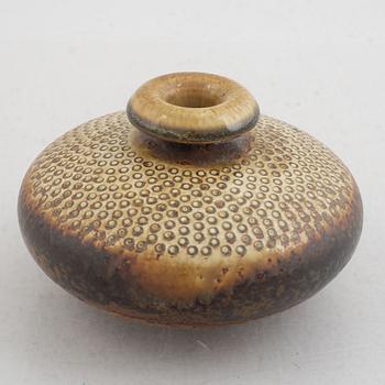 Stig Lindberg, a stoneware vase, Gustavsbergs studio 1964.
