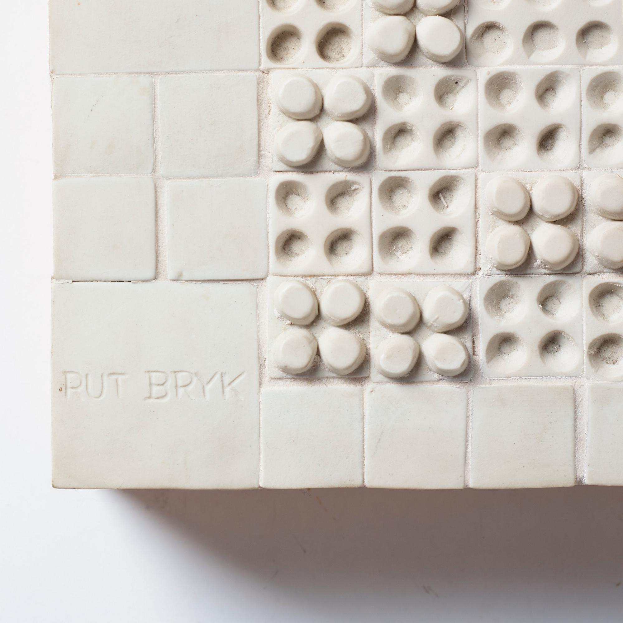 Rut Bryk, a stoneware wall relief, Arabia, Finland 1970's.