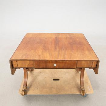 Drop-leaf table signed JA Åkerman's furniture factory Gothenburg Empire period 1810-20s.
