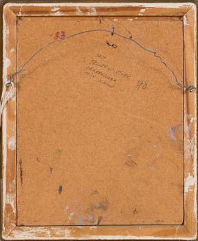 Tellervo Töyry, oil on board, signed.