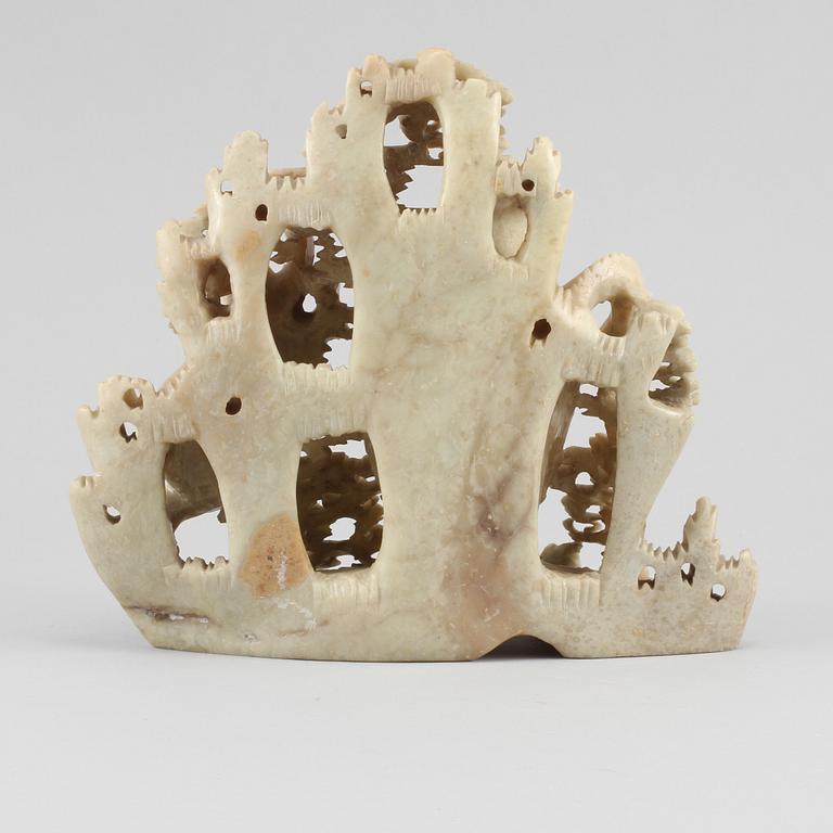 SKULPTUR, soapstone, orientalisk, 1900-tal.