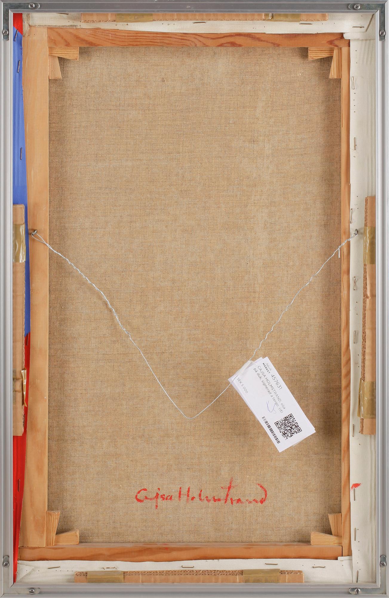 CAJSA HOLMSTRAND, olja på duk, signerad á tergo.