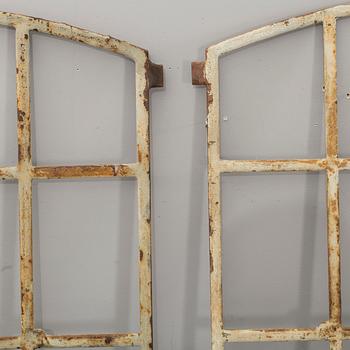 TWO IRON WINDOWS.