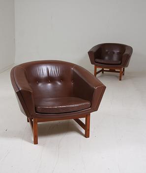 FÅTÖLJER,ett par, "Corona", Lennart Bender för Ulfert, 1960-tal.