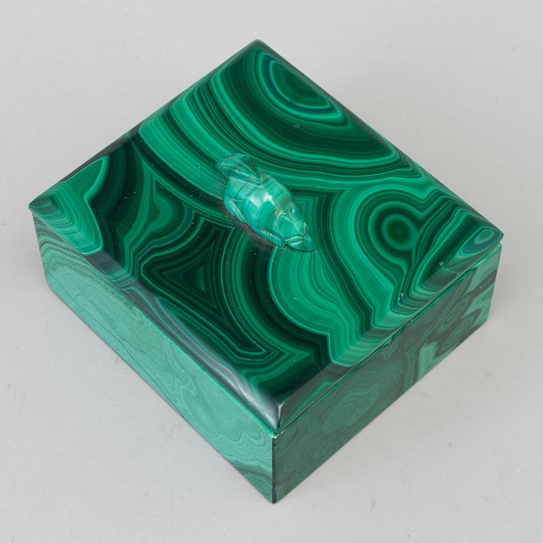 A first half of the 20th century malachite box.