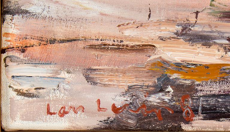 LARS LERIN, "Fiskebruk, Henningsvaer", olja på duk, signerad och daterad -81.