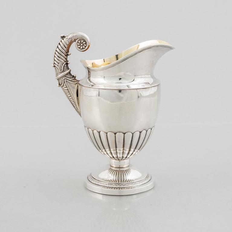 A Swedish silver creamer, mark of Anders Lundqvist, Stockholm, Sweden 1829.