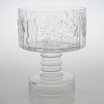 Oiva Toikka, bålskål och 9 glas, "Flora", Nuutajärvi, 1966-1991.