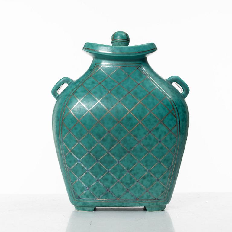 Wilhelm Kåge, a lidded 'Argenta' vase, Gustavsberg.