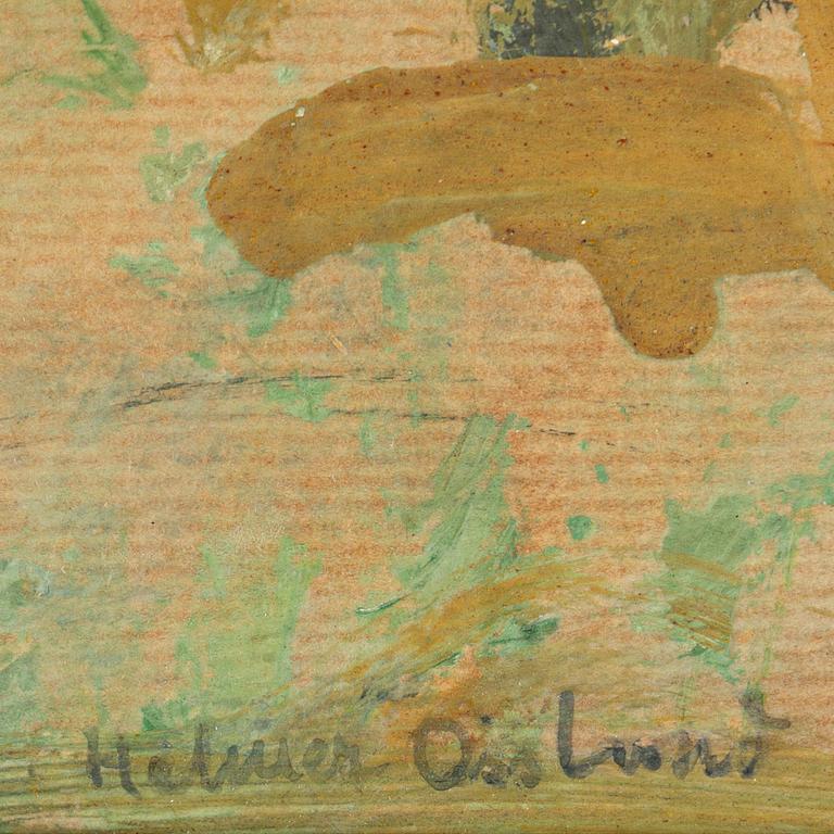 Helmer Osslund, oil/mixed media, signed.