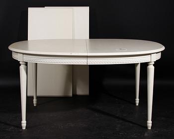 MATSALSBORD MED 6 STOLAR, gustaviansk stil, märkta Svensk Provins, 1900-talets andra hälft.