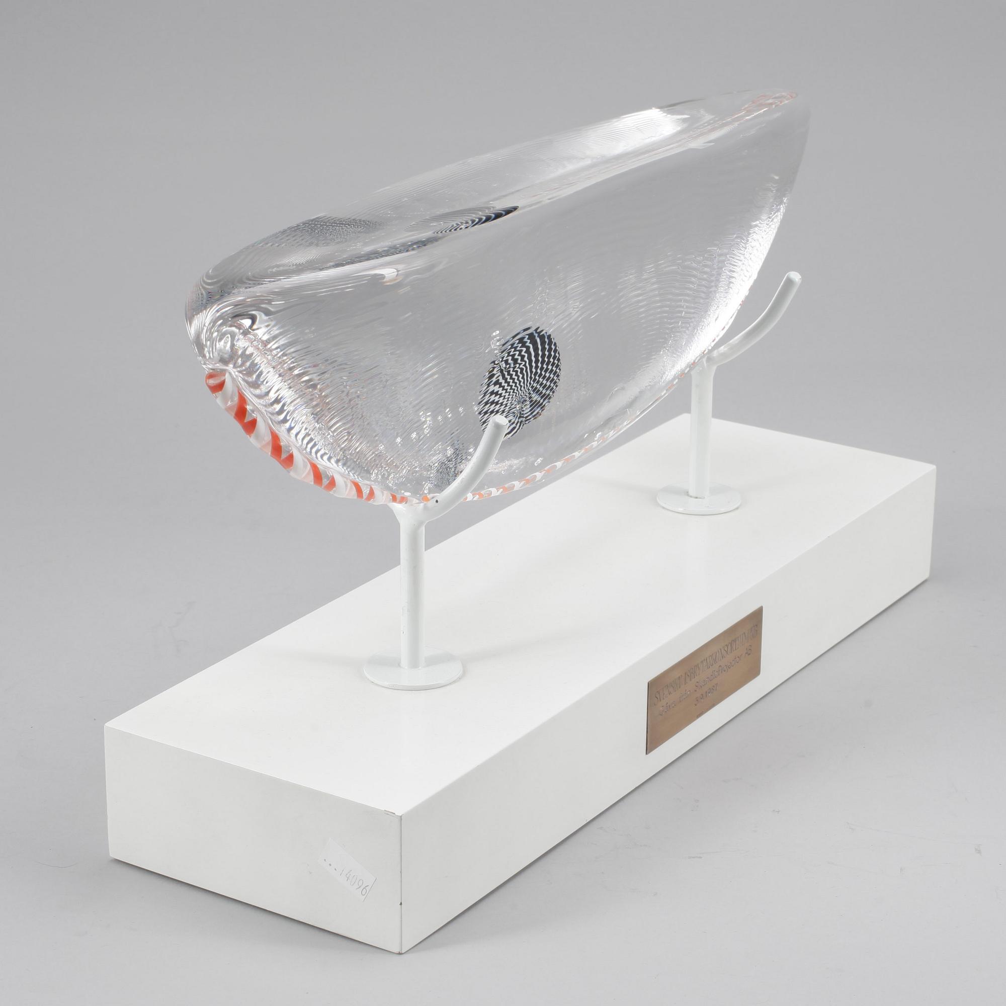 SKULPTUR, glas, Bertil Vallien, Kosta, signerad och numrerad.