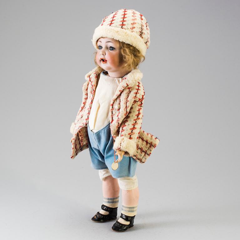 A bisque headed doll, Germany, early 20th century.