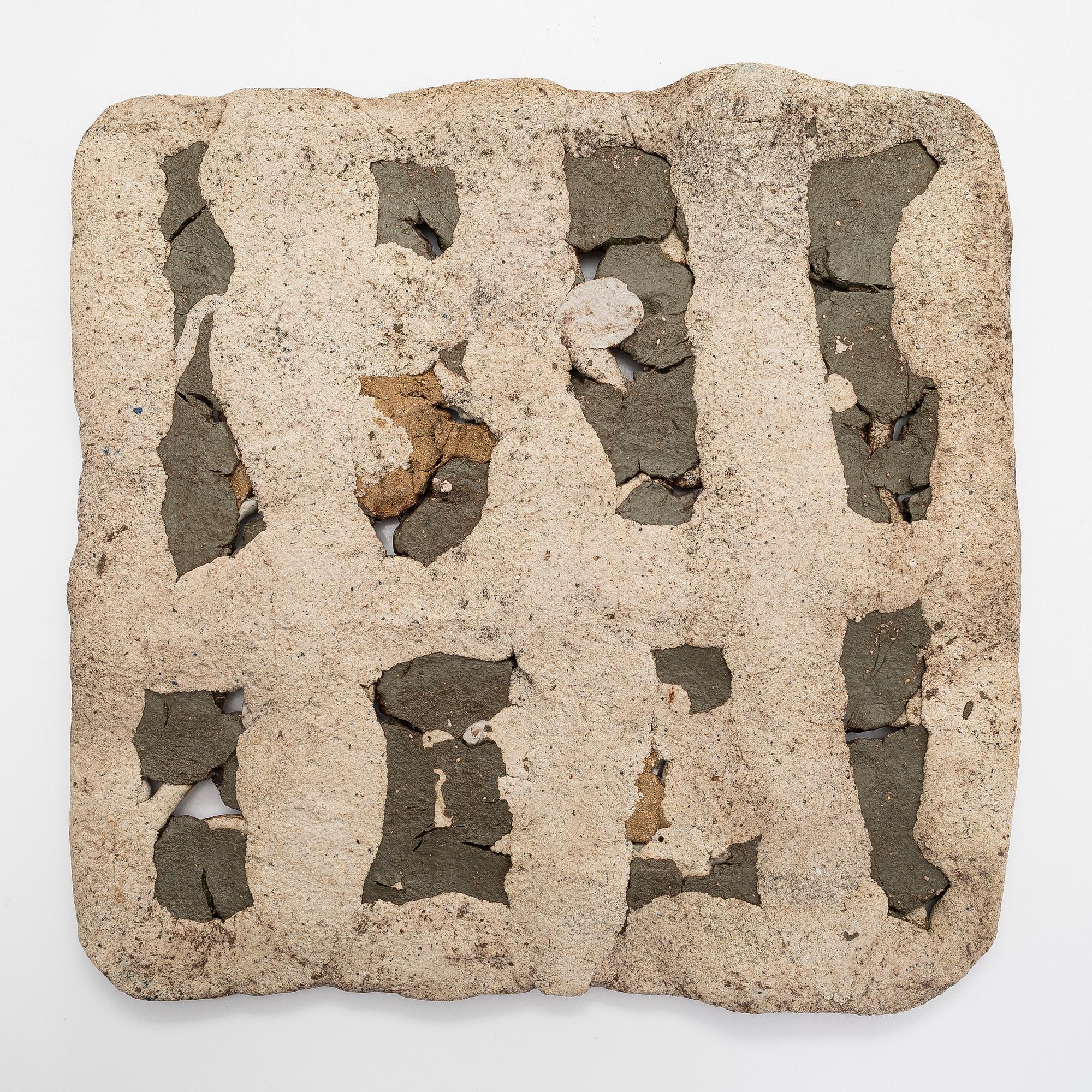 Francesca Mascitti-Lindh, A stoneware wall plaque, stoneware, signed FML, Arabia Finland.