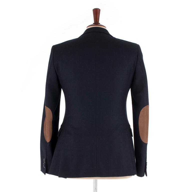 CORNELIANI, a blue wool and cashmere jacket. Size 44.