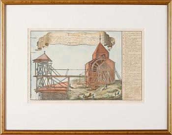 Two colored prints from the 19th century.