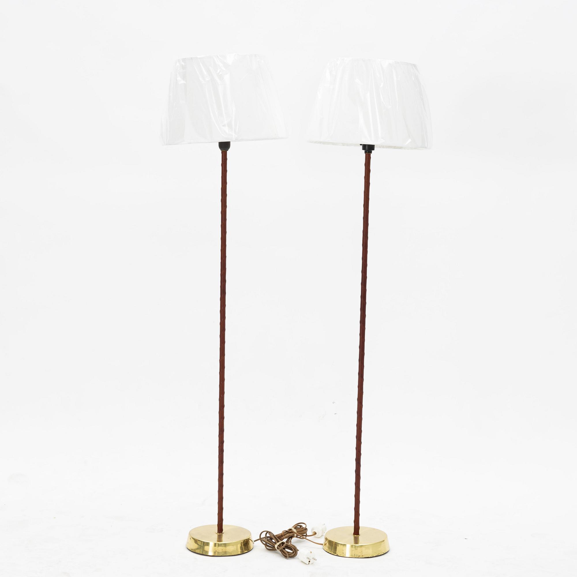 Golvlampor, ett par, Möller Armaturer, Eskilstuna.