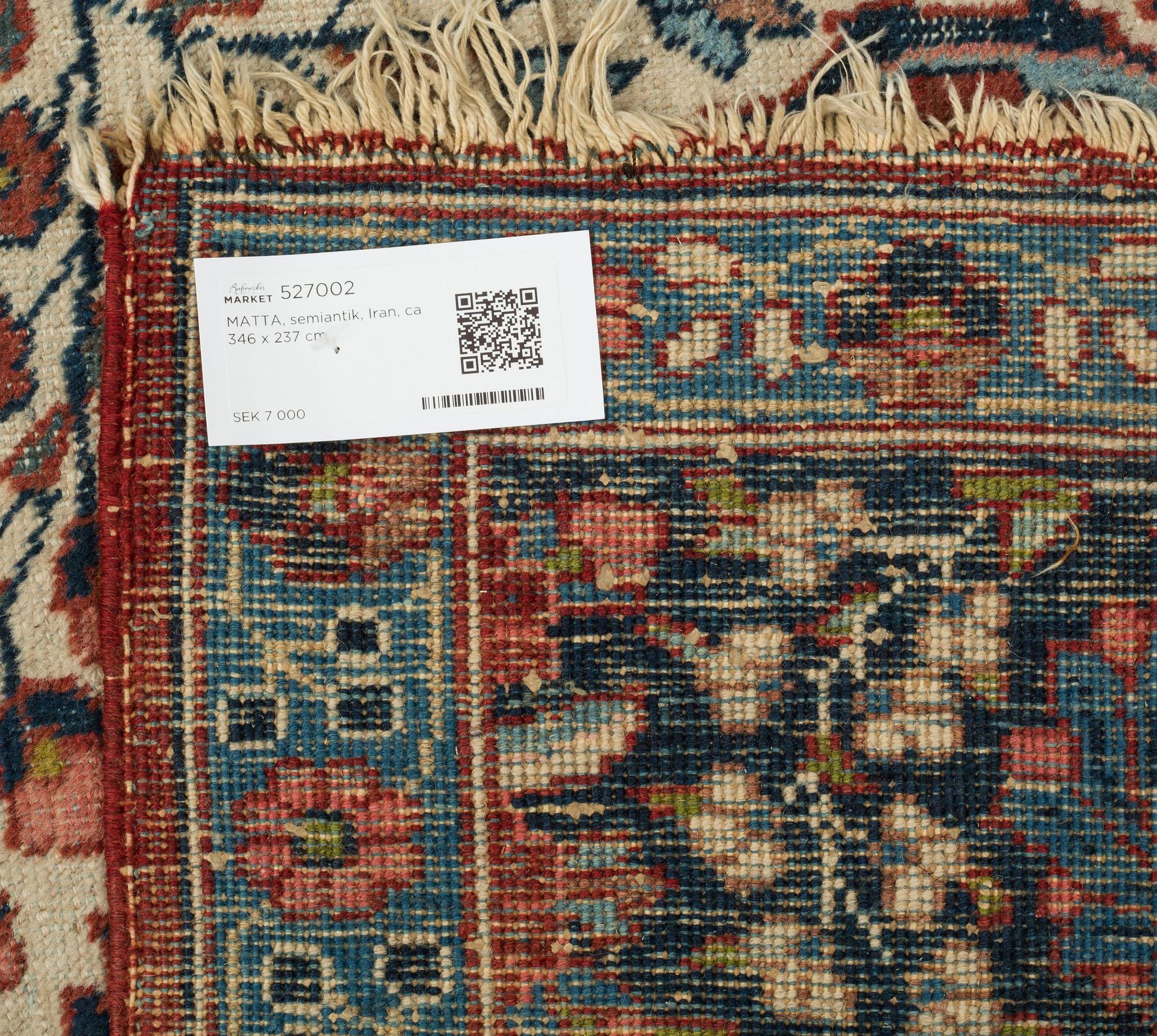 MATTA, semiantik, Iran, ca 346 x 237 cm.