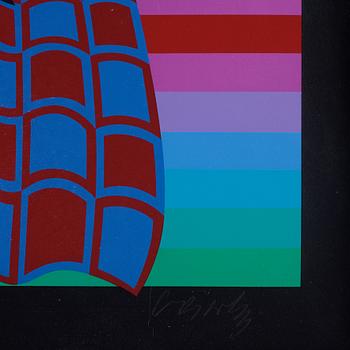 Victor Vasarely, silkscreen in colours, signed 69/275.
