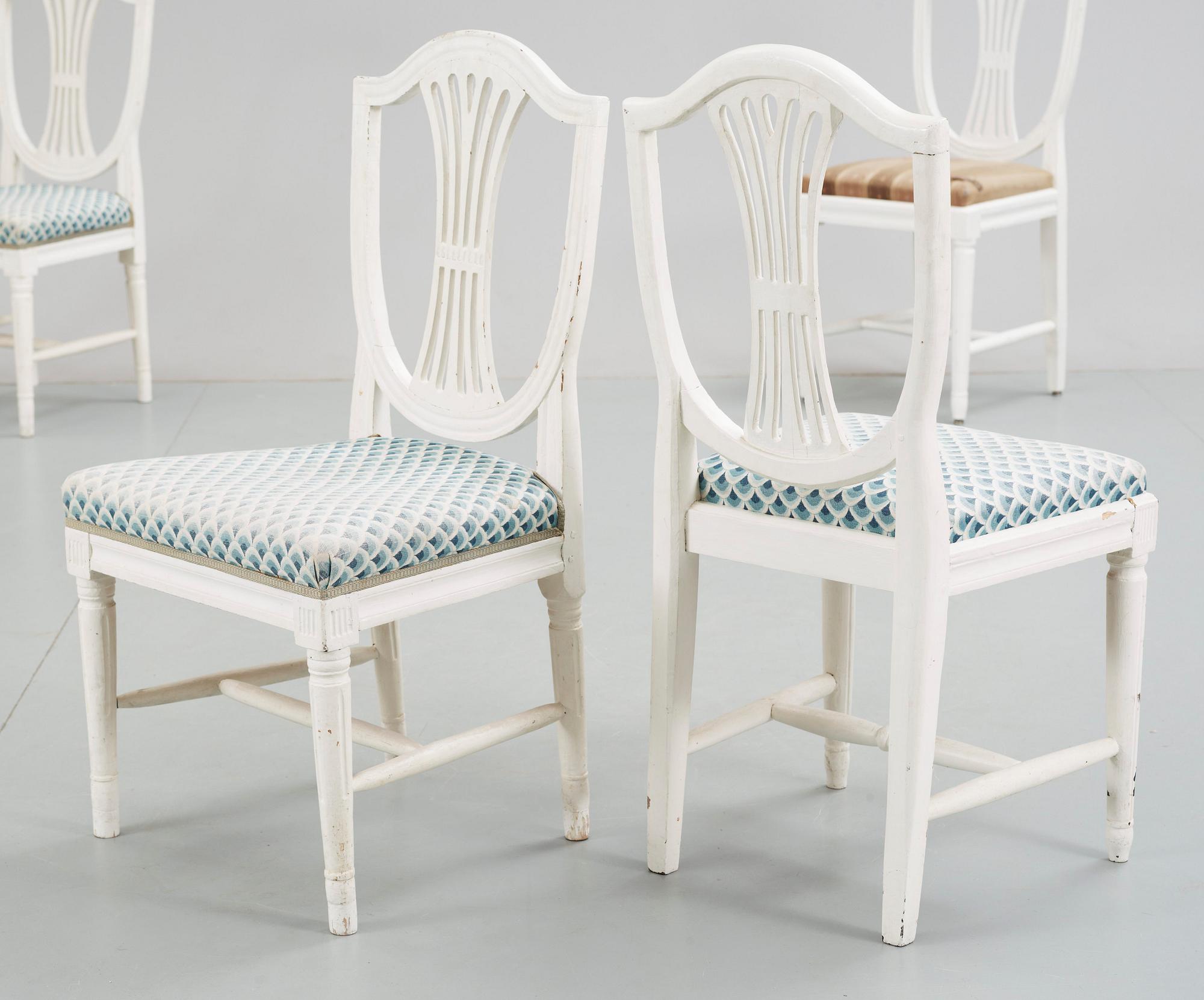 STOLAR, 4 st. Gustavianskt provinsarbete, 1800-talets början.