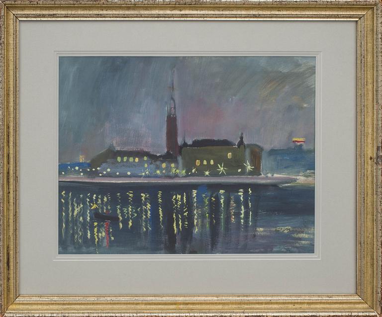 GIDEON BÖRJE, gouache, signerad.