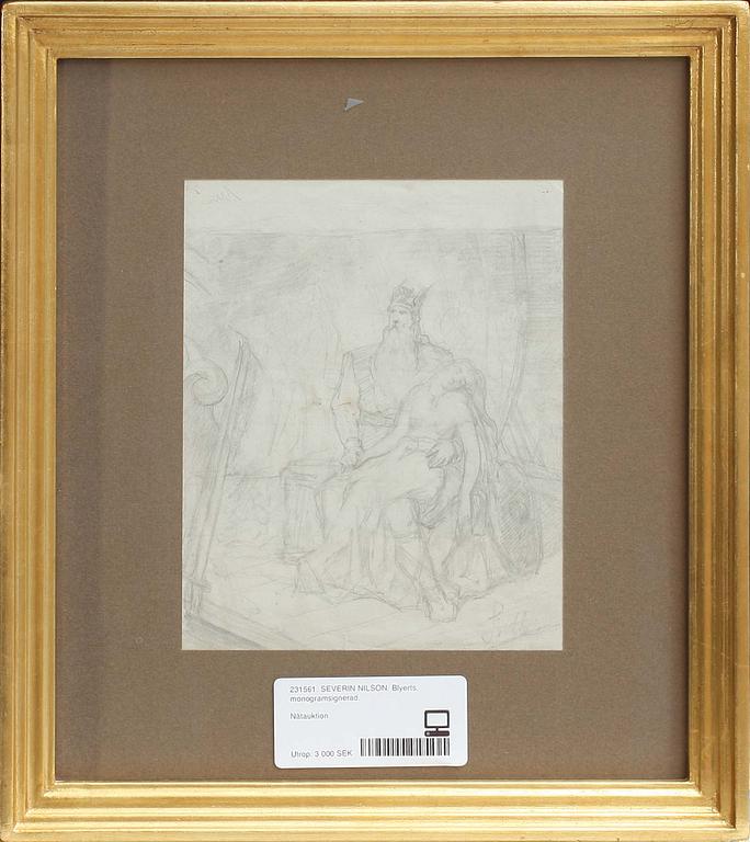 SEVERIN NILSON. Blyerts, monogramsignerad.