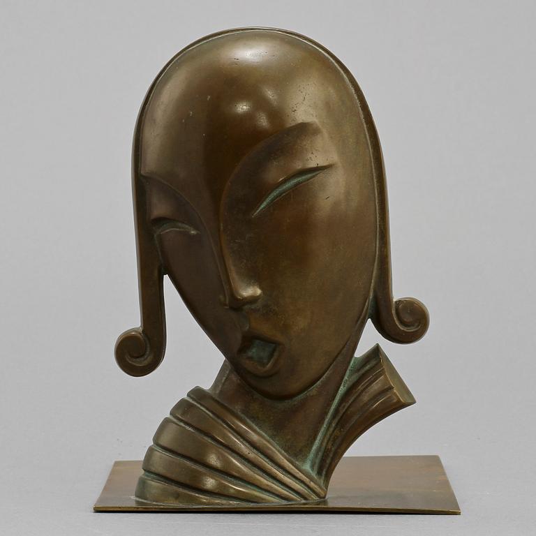 BOKSTÖD, Carl-Einar Borgström, art deco, Ystad Metall, 1900-talets tredje kvartal.