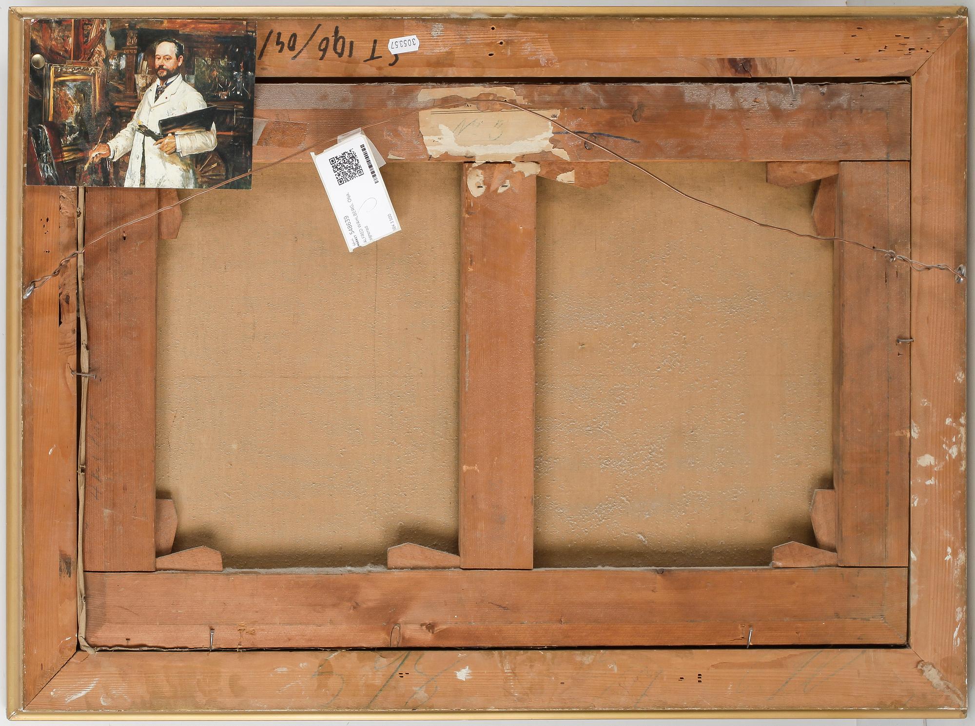 ALFRED WAHLBERG, Olja, signerad.