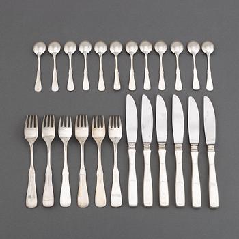 Eric Löfman, a swedish silver cutlery service, model 'Uppsala' (24 pieces). MGAB, Linköping.