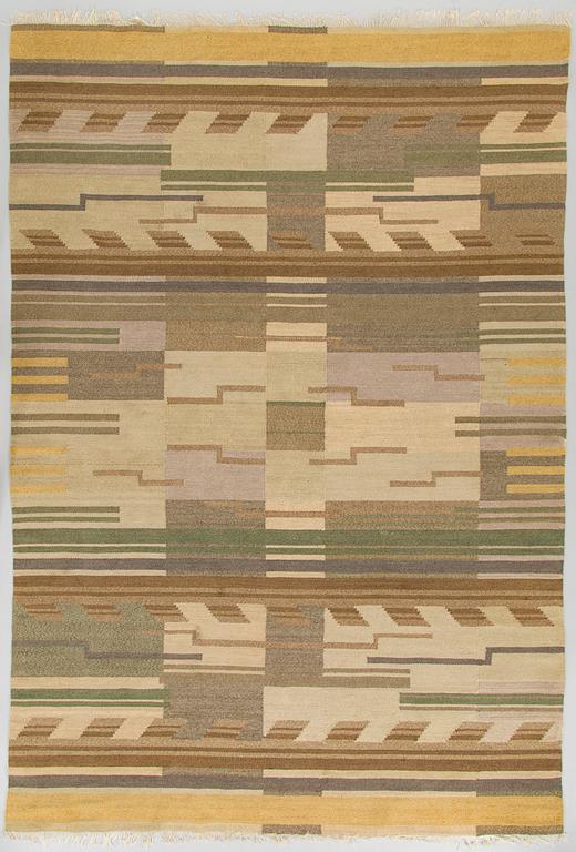 Greta Skogster-Lehtinen, possibly, A finnish flat weave carpet. Circa 270 x 170 cm.