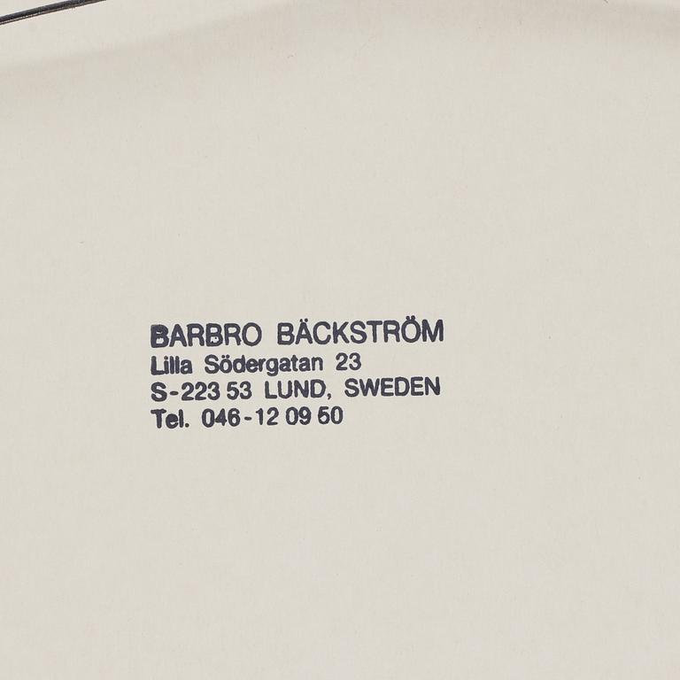 Barbro Bäckström, lithograph, signed and dated -78.
