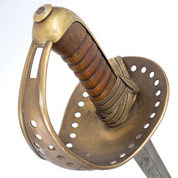 Swedish cavalry sabre, m/1893, for enlisted cavalrymen, with scabbard.