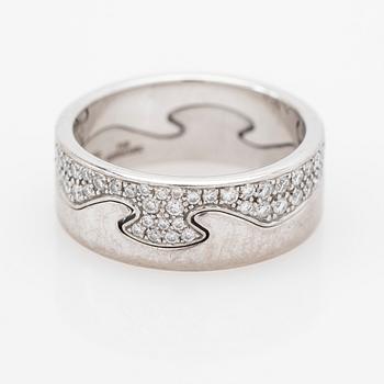 Georg Jensen, ring, "Fusion", 18k white gold with brilliant-cut diamonds.