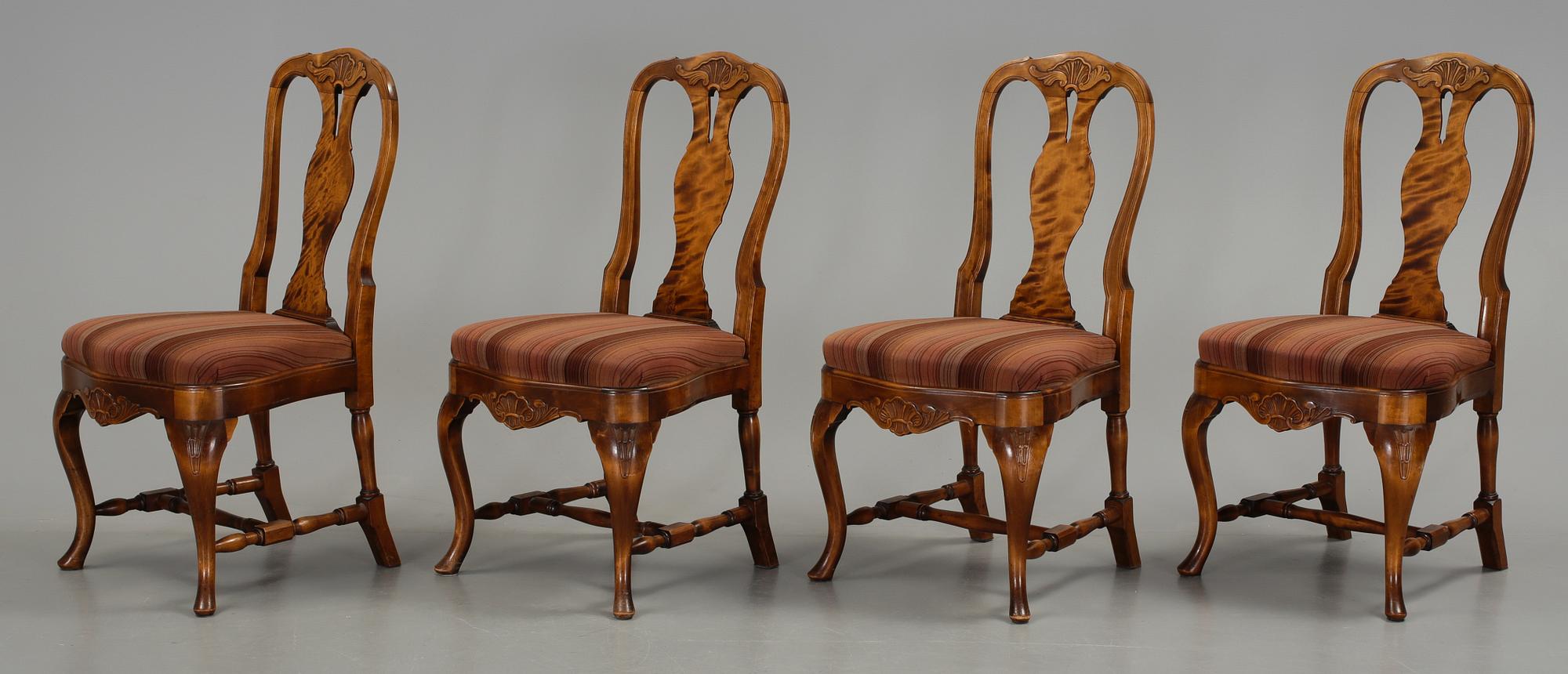 STOLAR, 4 st, rokokostil, 1900-talets första hälft.