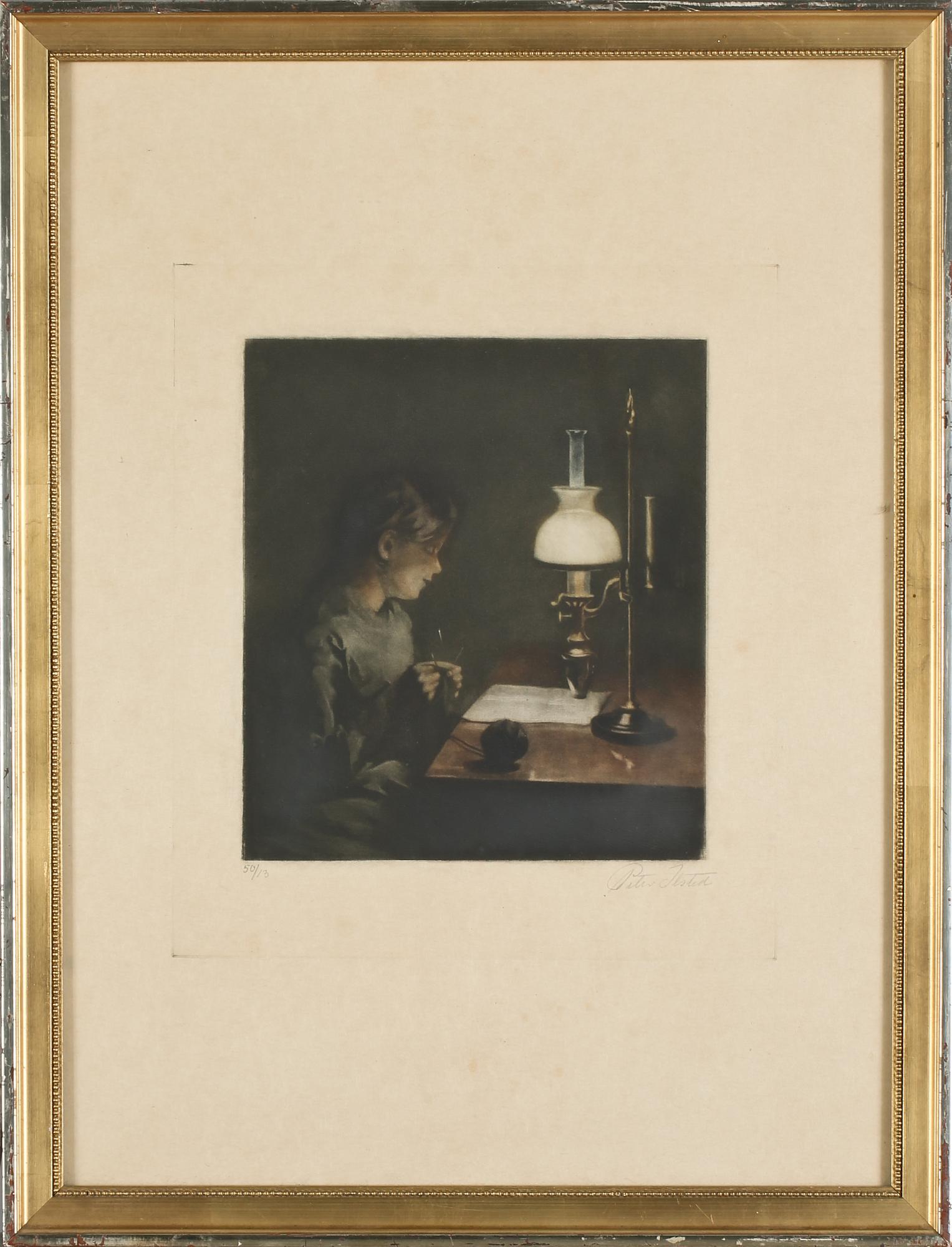 PETER ILSTED, färgetsning, signerad och numrerad 50/13.